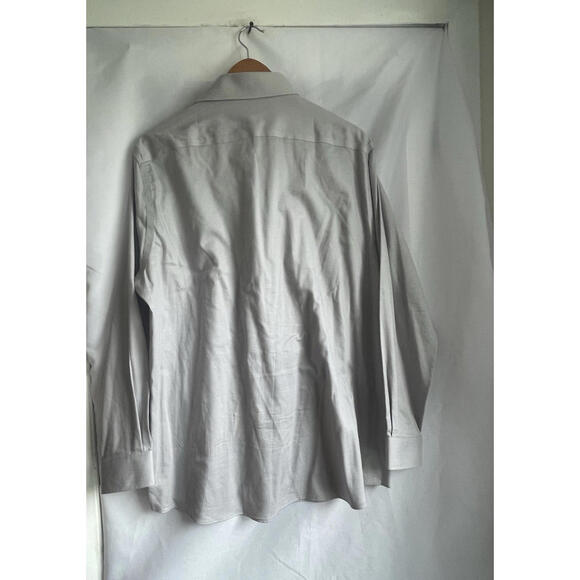 Michael Kors Men’s Dress Shirt Size L 16.5 32/33 Gray Wrinkle Free Long Sleeve - Picture 8 of 9